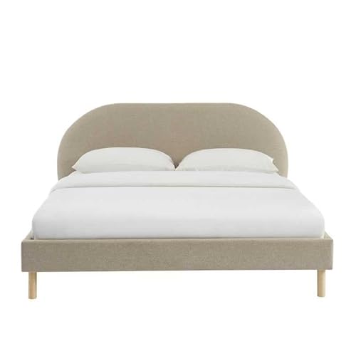 BAÏTA NEBULA Bed Light Grey Fabric 160x200 with divan base included