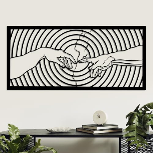 Stylish Black Decorative Metal Wall Accessory, 85 x 39 cm, 100% Metal, 1.5 mm Thickness, Perfect for Modern Home Decor & Office Spaces