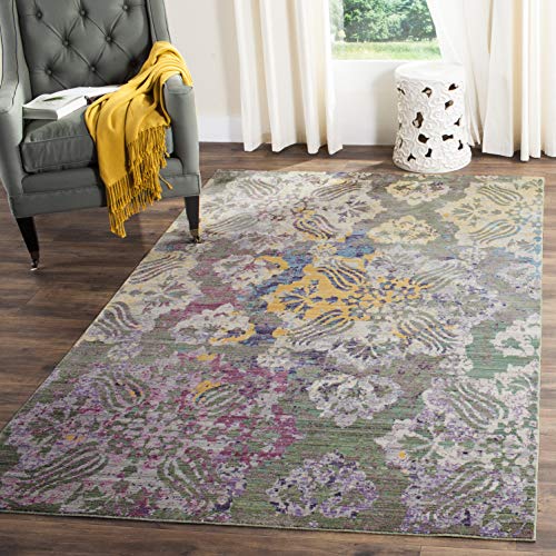 Safavieh Craft Art-Inspired Indoor Woven Rectangle Area Rug, Valencia Collection, VAL215, in Multi, 122 X 183 cm for Living Room, Bedroom or Any Indoor Space