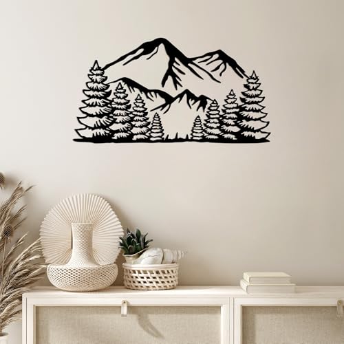 Stylish Black Decorative Metal Wall Accessory, 37 x 70 cm, 100% Metal, 1.5 mm Thickness, Perfect for Modern Home Decor & Unique Wall Art