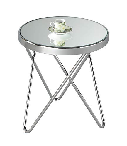 Aspect PUCCINI Mirror Top Side Table/End Table/Lamp Table (Chrome/Mirror) ST15CH