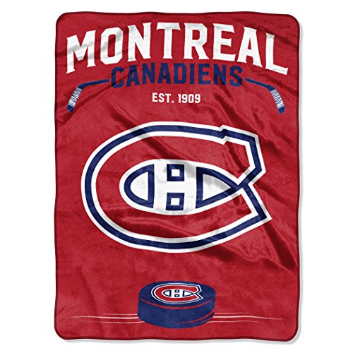 "Northwest NHL Montreal Canadiens Unisex-Adult Raschel Throw Blanket, 60"" x 80"", Inspired"