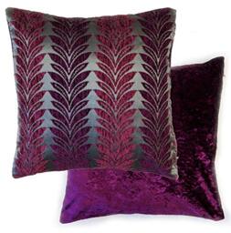 Emma Barclay Willow - Cushion Cover in Plum - 17x17 (43x43cm)
