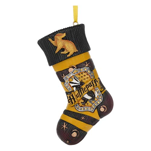 Nemesis Now Officially Licensed Harry Potter Hufflepuff Stocking Hanging Ornament, Yellow (B5619T1)