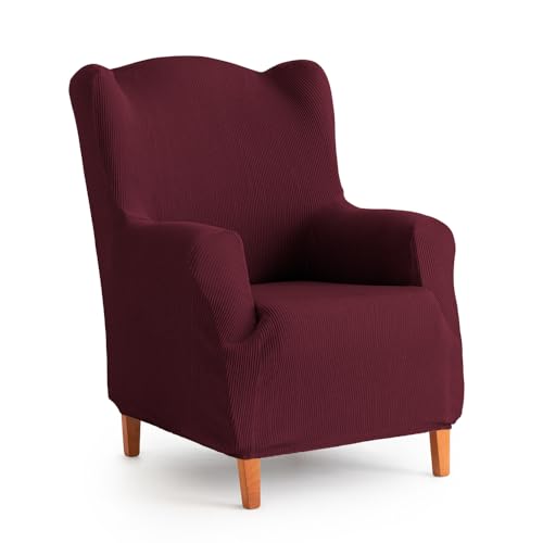 MAXIFUNDAS - Elastic Sofa Cover Wingback Armchair Red - Extra Soft, Non-Slip and Elastic Sofa Cover - Inca