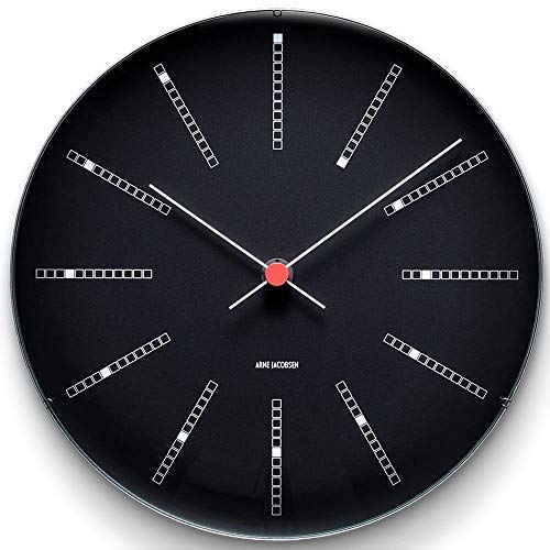 Arne Jacobsen Wall Clock Diameter 29 cm Bankers Original Design Creative Details Black