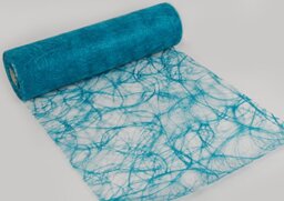 Sizoweb table runner, 25 metre roll for decoration for various occasions such as Easter, Christmas, wedding or christenings (colour: turquoise, dimensions: 30 cm x 25 m, particularly robust, washable)