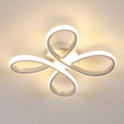 Comely Modern LED Ceiling Light, 30W 3375LM Ceiling Lamp Fixture 3000K Warm Light Lighting for Bedroom, Living Room, Dining Room, Kitchen, 30cm, Silver