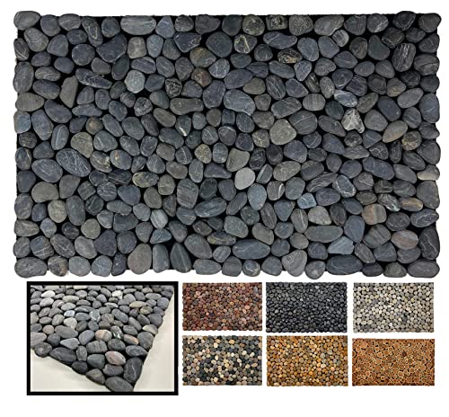 LucaHome Natural Doormat 100% Rustic Black Stone Premium Craftsmanship, Eco-Friendly Stone Doormats Doormat Entryway Home Ideal for Outdoor and Decorating