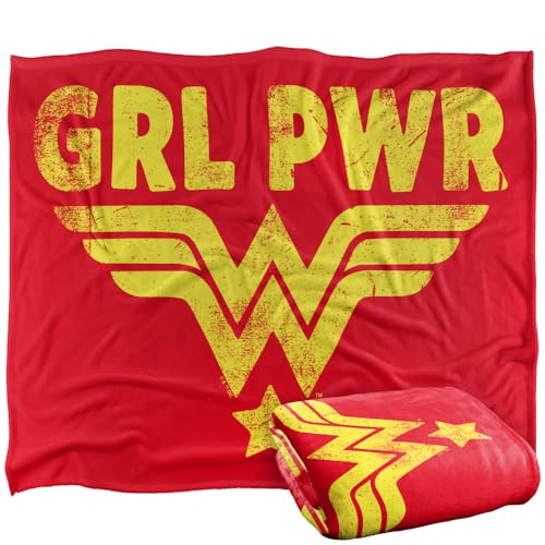 LOGOVISION Wonder Woman Girl Power Yellow Silky Touch Super Soft Throw Blanket 152 X 127 Cm