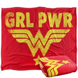 LOGOVISION Wonder Woman Girl Power Yellow Silky Touch Super Soft Throw Blanket 152 X 127 Cm