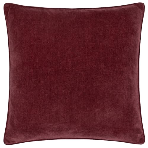 Yard Heavy Chenille Polyester Filled Cushion (Beetroot, 50 x 50 cm)