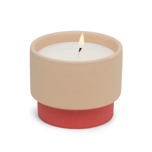 Paddywax Scented Candles Colour Block Collection Candle in Reusable Ceramic Jar, 170 Grams, Amber & Smoke