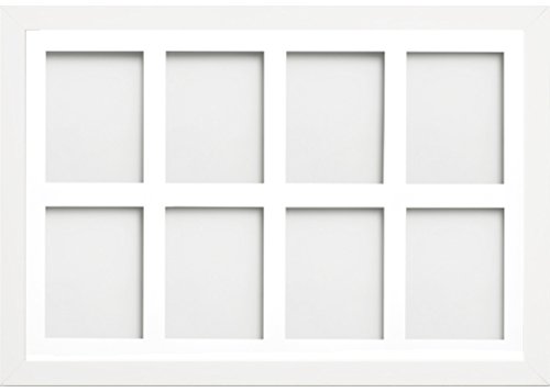Frame Company Watson White Multi-Aperture Photo Frame with Mount, 30x20 for 8x6 (x8) * Choice of Frame Colour and Mount Design* NEW