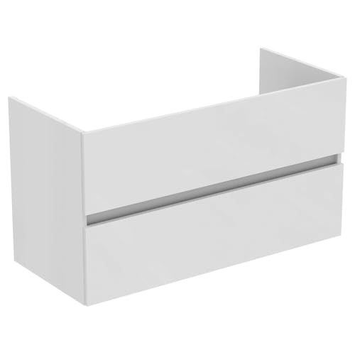 Ideal Standard Bathroom Vanity Units Eurovit+ 100cm wall mounted vanity unit with 2 drawers, R0265WG, White