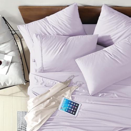 Swift Home Luxury Bedding Collection, Ultra-Soft Brushed Microfiber 6-Piece Bed Sheet Sets, Extremely Durable - Easy Fit - Wrinkle Resistant - (Includes 2 Bonus Pillowcases), King, Lavender