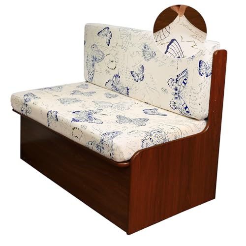 CRFATOP RV Dinette Cushion Covers Printed Elastic Camper Cushion Slipcover Stretchable Loveseat Sofa Chair Cover Furniture Protector for RV Camper Car Bench 1 Backrest Cover & 1 Bench Cover,04