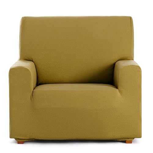 Eysa 1 Seater Bi-Elastic Sofa Cover Mustard Design Harlem
