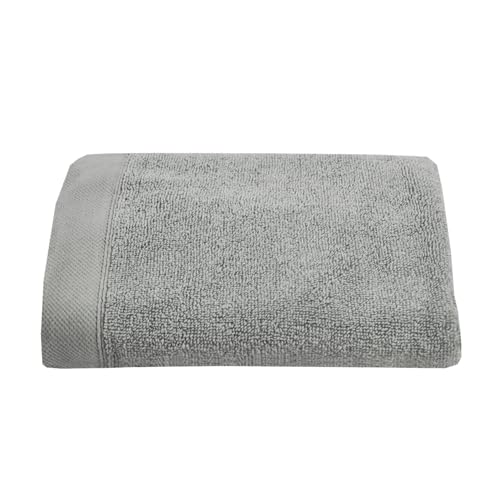 Drift Home Grey Bath Towel - 70 x 130cm, Soft & Absorbent, 600GSM Premium, Sustainable Cotton (BCI), Recycled Bottles - Bathroom Towel in Grey