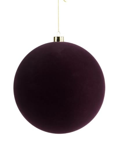 Purple Velvet Christmas Bauble 20 cm, Extra Large Tree Ornament