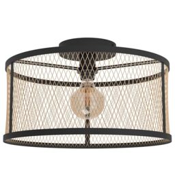 Eglo Flush Ceiling lamp Dellow, Industrial Vintage Style