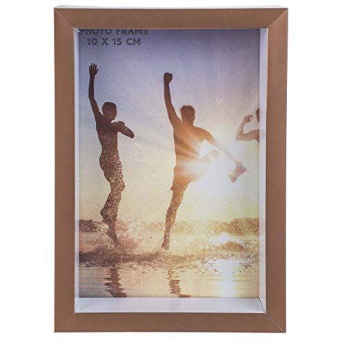 Out of the blue Copper Effect Plastic Photo Frame with Copper Edge, Ideal for Most Beautiful and Beautiful Memories with Favourite Image, 10 x 15 cm