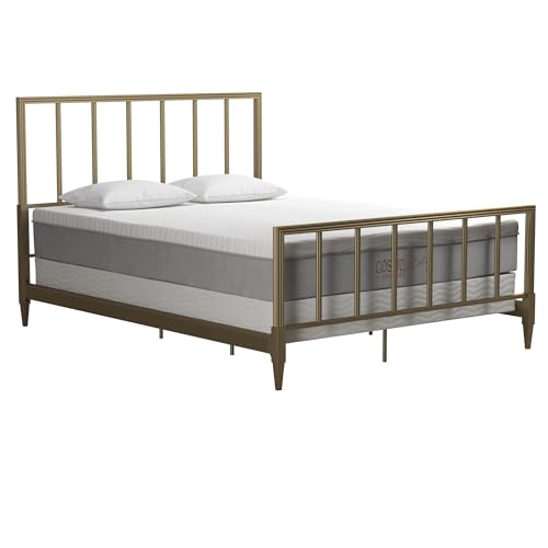 CL Blair Brass Metal Bed Gold Double UK, 202x145x0cm (DxWxH)
