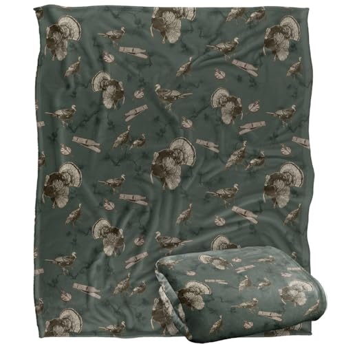 Jq Licensing - Jl-Jp Turkey Hunting Pattern Silky Touch Super Soft Throw Blanket 152 X 127 Cm