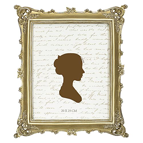 Sunlit Vintage Picture Frame 8x10 Inch, Luxury Antique Photo Frames with Glass Front, Photo Display, Tabletop Wall Hanging, Gift Ideas, Gold