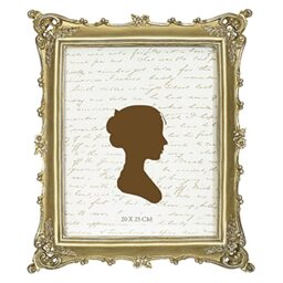 Sunlit Vintage Picture Frame 8x10 Inch, Luxury Antique Photo Frames with Glass Front, Photo Display, Tabletop Wall Hanging, Gift Ideas, Gold