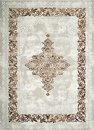 MANI TEXTILE TPS_BAROQ_BEI_120 Rug Polyester Beige x_180_cm