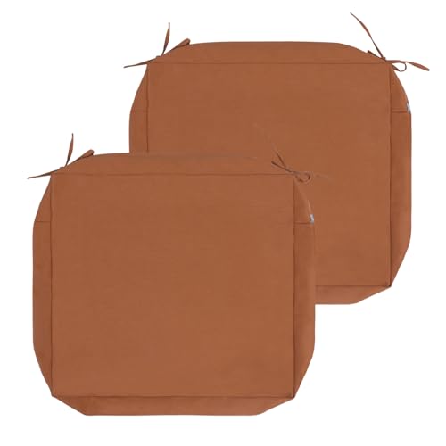 FUNHOME Waterproof Outdoor Cushion Covers 20 x 18 x 4 inch,Set of 2,Replacement Cushion Covers for Garden Patio Furniture Couch Chair Fade-Resistant Slipcover Only,No Insert