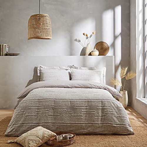 Pineapple Elephant Enola Aztec Cotton Oxford Pillowcase Pair Grey