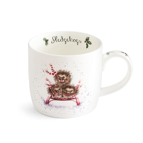 Wrendale Designs - Christmas Collection Sledgehogs (Hedgehogs) Single Mug