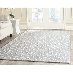 Safavieh Modern Indoor Hand Tufted Rectangle Area Rug, Cambridge Collection, CAM141, in Light Blue / Ivory, 183 X 274 cm for Living Room, Bedroom or Any Indoor Space