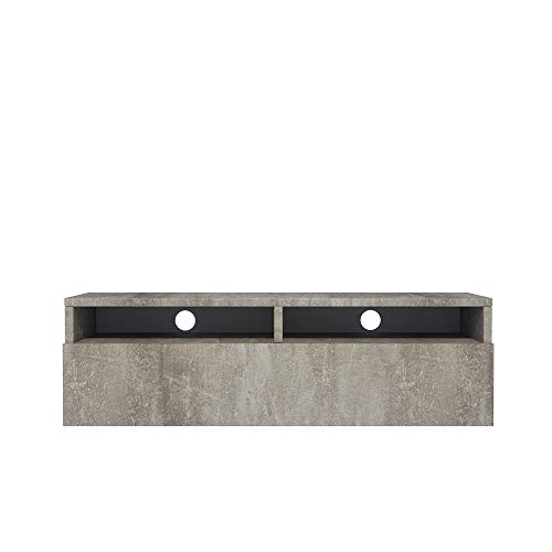 Selsey REDNAW - Modern TV Stand/TV Cabinet with a Drawer / 100 cm/Concrete Grey