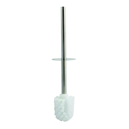 MSV Stainless Steel Toilet Brush And Holder, White