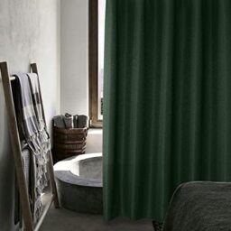 "SPXTEX Dark Green Shower Curtains 78 inches Long Waterproof Fabric Farmhouse Modern Rectangle Textured Shower Curtains with Hooks for Bathroom Decorative Shower Room 72"" W X 78"" L"