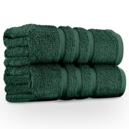 GC GAVENO CAVAILIA Premium Jumbo Bath Sheet 2 Pack - 100% Ring Spun Cotton Towels Bath Sheet - Highly Water Absorbent & Quick Dry Extra Large Bath Sheets - Soft Hotel Quality Bath Towel - Dark Green