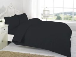 Kampala Hill 200 Thread Count Super King Flat Sheet Combed Egyptian Cotton Black