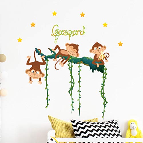 Personalised Name Stickers - Customisable Name Sticker – Children's Room Wall Decoration - 2 Sheets of 20 x 40 cm and 45 x 30 cm – Multi-Coloured