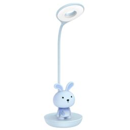 Blue Bunny LED Childrens Table Lamp Touch Control USB Rechargeable Bedside Reading Light BDL01BL