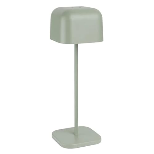 Olympia Lucca Cordless Table Lamp Squared Dome, Sage 300mm