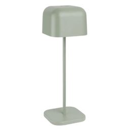 Olympia Lucca Cordless Table Lamp Squared Dome, Sage 300mm