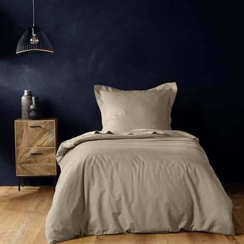 Douceur d'Intérieur, Duvet Cover (140 x 200 cm) Lina Sand, 100% Cotton
