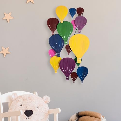 Hand-painted decorative metal wall accessory, 53 x 100 x 7 cm, 100% metal, unique colour variations, perfect for home decor and art lovers