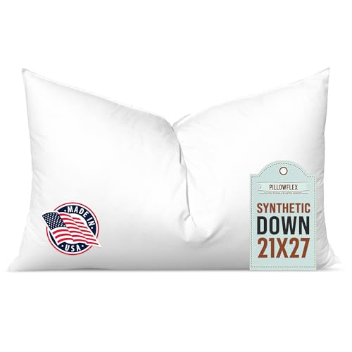 Pillowflex Synthetic Down Pillow Inserts For Shams Aka Faux/Alternative 53cm x 68cm (21 Inch By 27 Inch)
