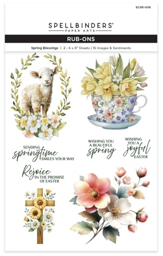 Spring Blessings Rub-On Sheets