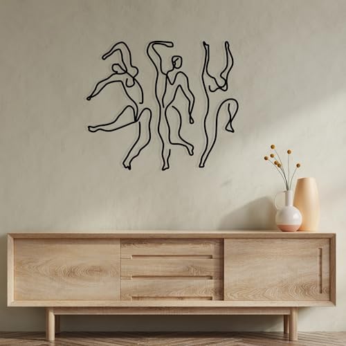 Stylish Black Decorative Metal Wall Accessory, 90 x 54 cm, 100% Metal, 1.2 mm Thickness, Perfect for Modern Home Decor & Office Spaces