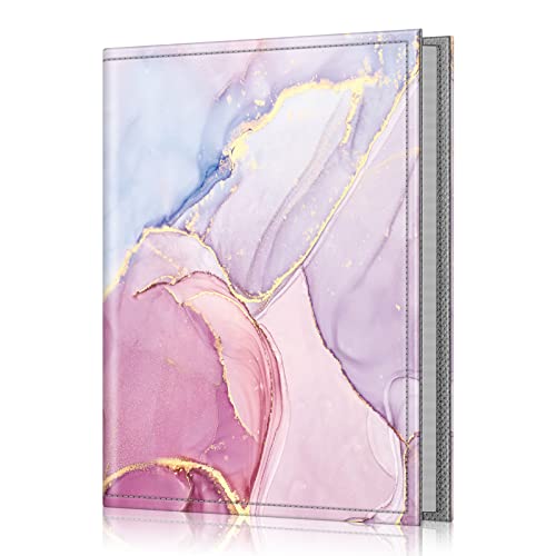 Fintie Photo Album 4x6 Photos - 52 Pockets Small Mini Capacity Premium Vegan Leather Cover, Portable Wallet Albums for Family Wedding Boys Girls, Dreamy Marble